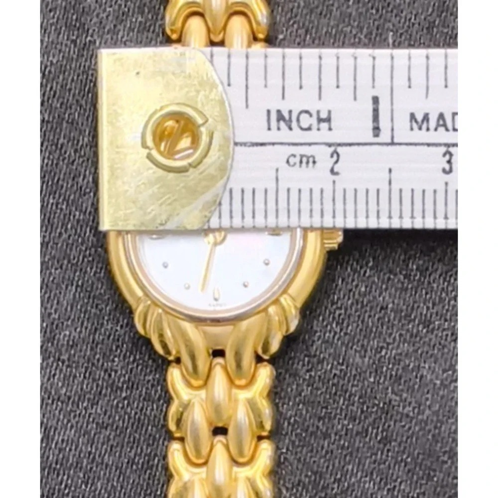 Caravelle by Bulova 44P07 women's Watch Gold Tone Round White Face #W5153